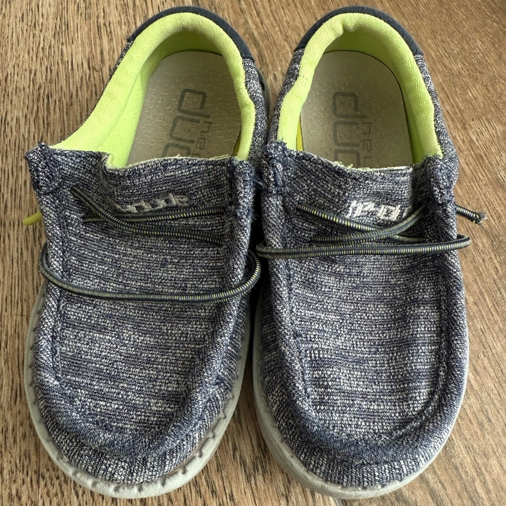 Hey Dude Blue and Green Moccasin Shoes